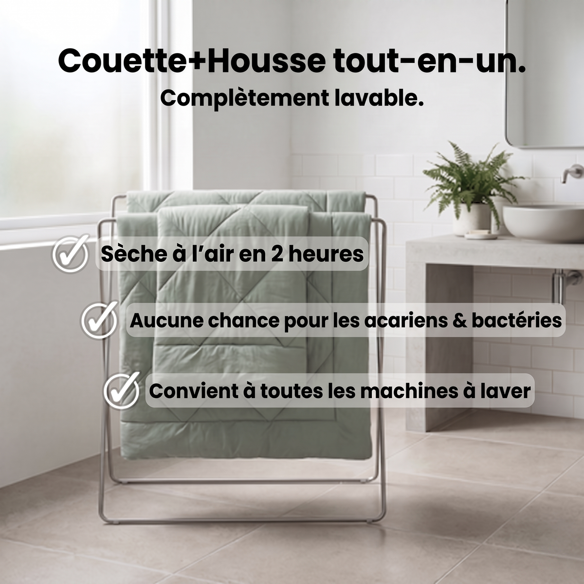 Couette EasySleep 2 en 1 qui élimine le besoin de draps